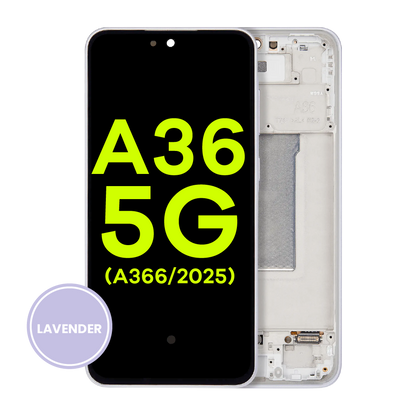 OLED Assembly With Frame For Samsung Galaxy A36 5G (A366 / 2025) (Service Pack) (Lavender)