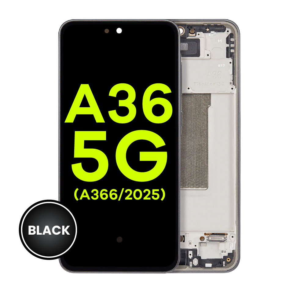 OLED Assembly With Frame For Samsung Galaxy A36 5G (A366 / 2025) (Service Pack) (Black)