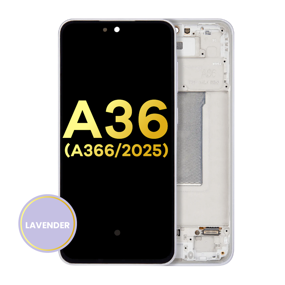 OLED Assembly With Frame For Samsung Galaxy A36 5G (A366 / 2025) (Refurbished) (Lavender)
