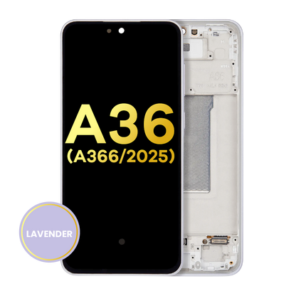 OLED Assembly With Frame For Samsung Galaxy A36 5G (A366 / 2025) (Refurbished) (Lavender)