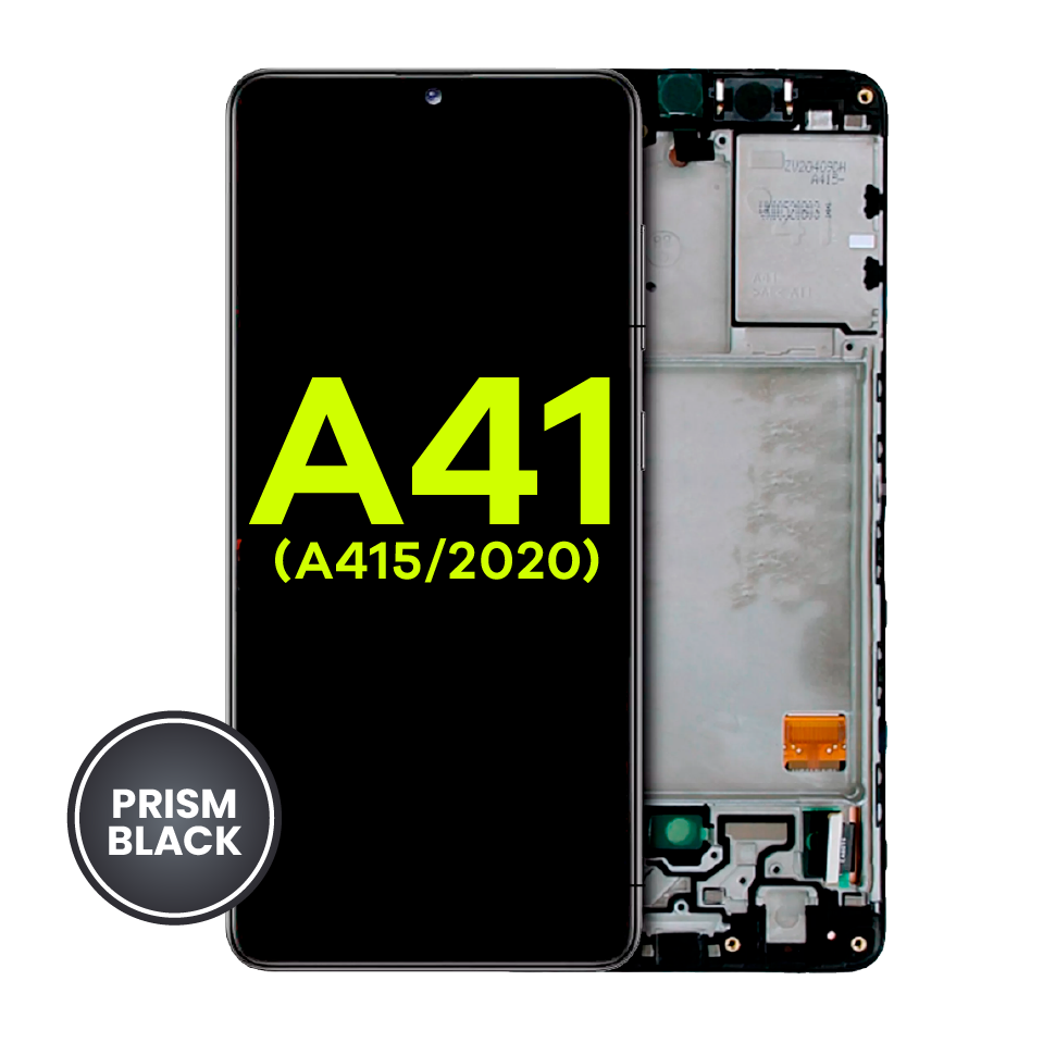 LCD Assembly With Frame For Samsung Galaxy A41 (A415 / 2020) (Service Pack) (Prism Crush Black)