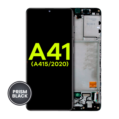 LCD Assembly With Frame For Samsung Galaxy A41 (A415 / 2020) (Service Pack) (Prism Crush Black)