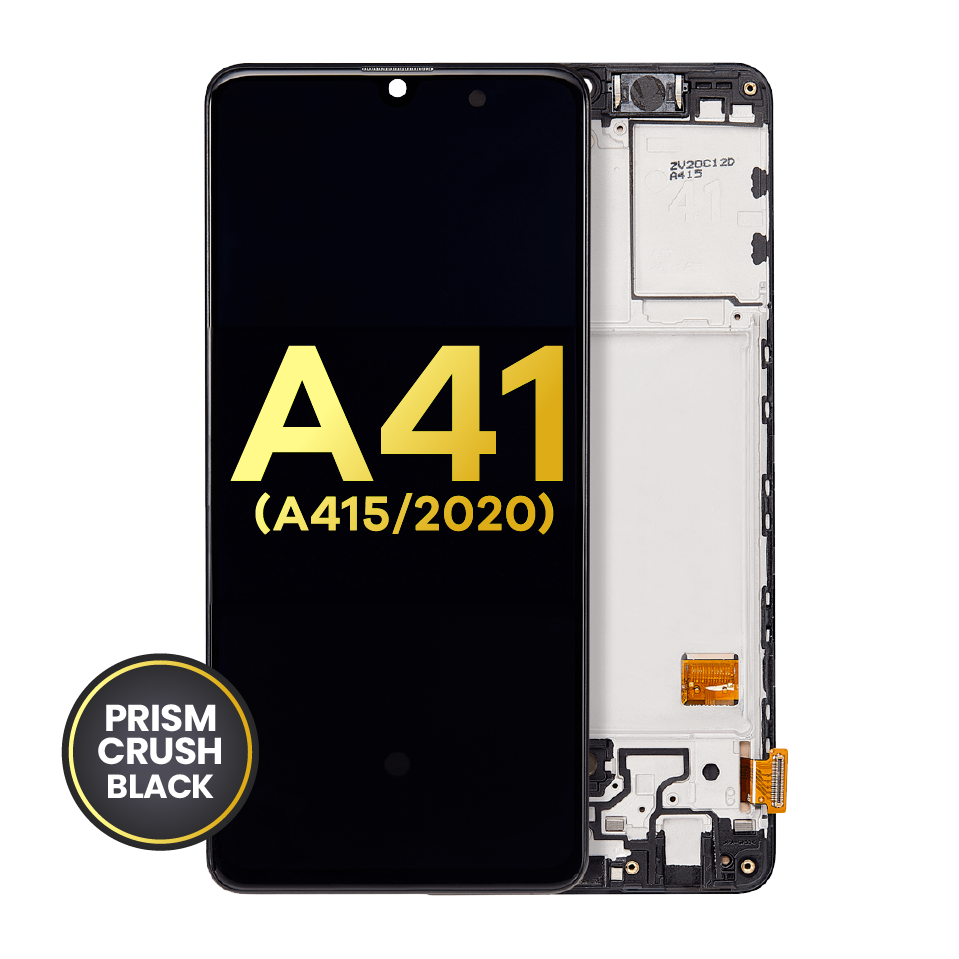 OLED Assembly With Frame For Samsung Galaxy A41 (A415 / 2020) (Refurbished) (Prism Crush Black)