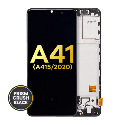OLED Assembly With Frame For Samsung Galaxy A41 (A415 / 2020) (Refurbished) (Prism Crush Black)