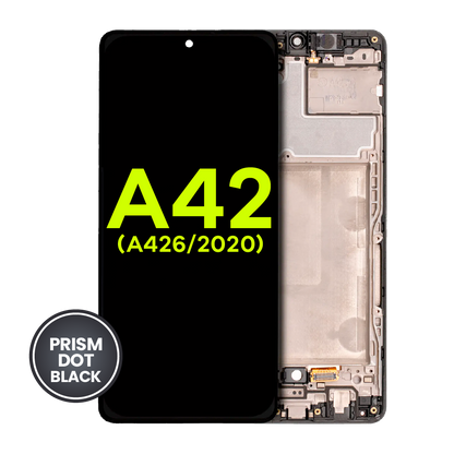 OLED Assembly With Frame For Samsung Galaxy A42 5G (A426 / 2020) (Service Pack) (Prism Dot Black)