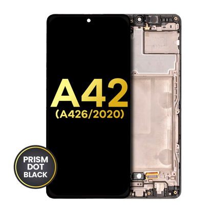 OLED Assembly With Frame For Samsung Galaxy A42 5G (A426 / 2020) (Refurbished) (Prism Dot Black)