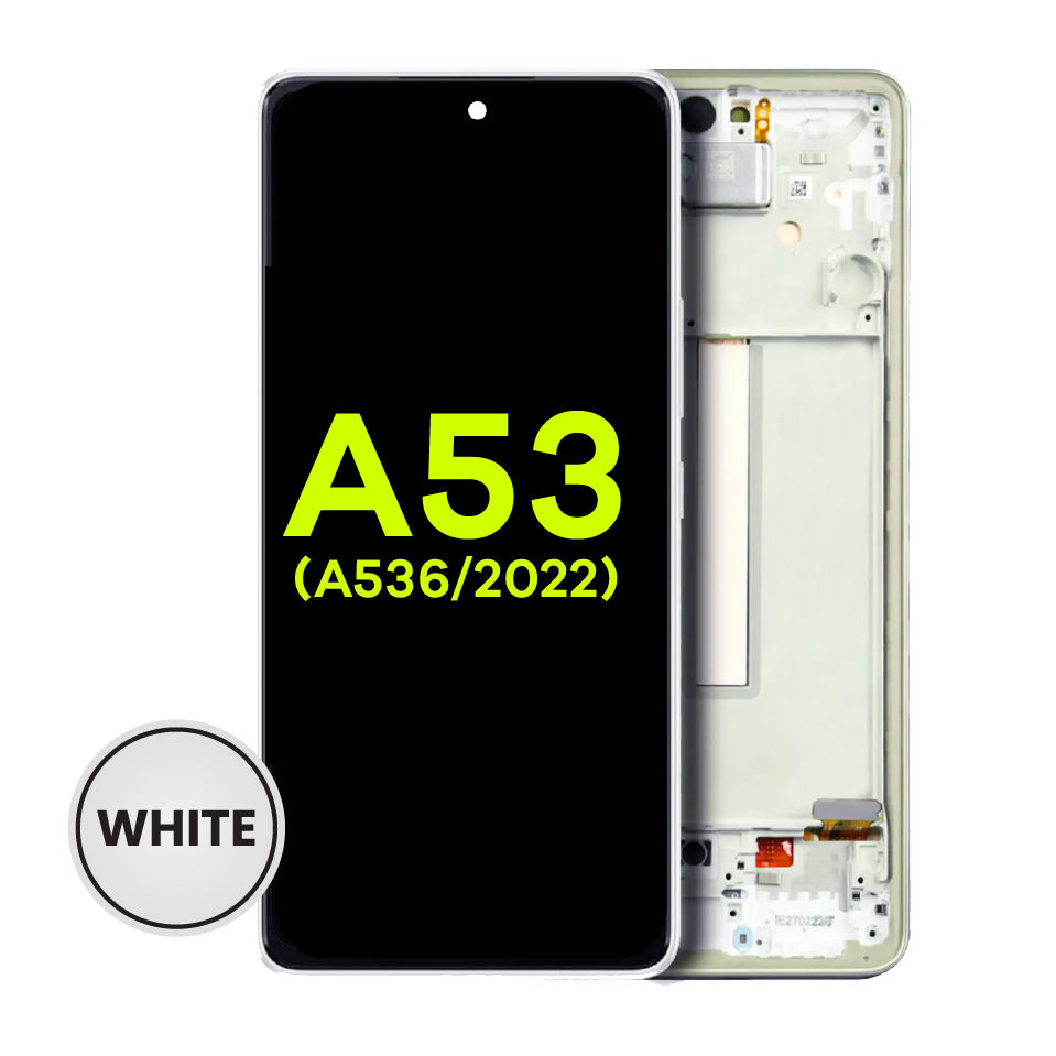 OLED Assembly With Frame For Samsung Galaxy A53 5G (A536 / 2022) (Service Pack) (White)