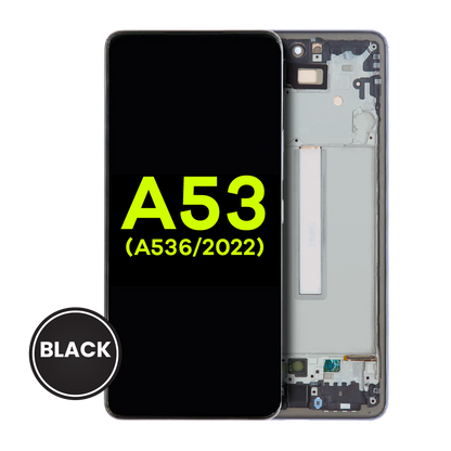 OLED Assembly With Frame For Samsung Galaxy A53 5G (A536 / 2022) (Service Pack) (Black)