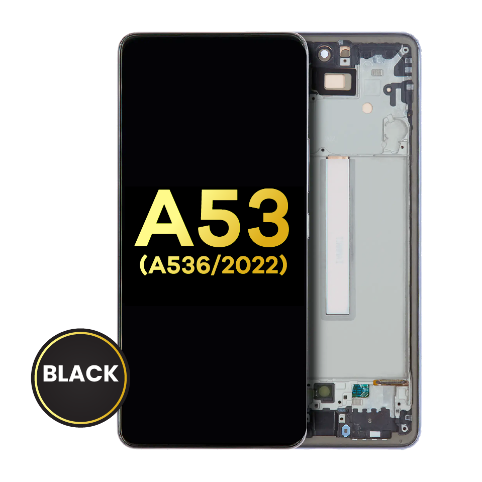 OLED Assembly With Frame For Samsung Galaxy A53 5G ( A536 / 2022) (Refurbished) (Black)