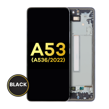 OLED Assembly With Frame For Samsung Galaxy A53 5G ( A536 / 2022) (Refurbished) (Black)