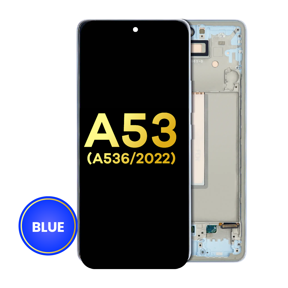 OLED Assembly With Frame For Samsung Galaxy A53 5G (A536 / 2022) (Refurbished) (Blue)