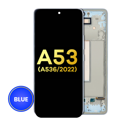 OLED Assembly With Frame For Samsung Galaxy A53 5G (A536 / 2022) (Refurbished) (Blue)