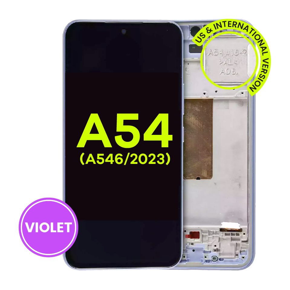 OLED Assembly With Frame For Samsung Galaxy A54 5G (A546 / 2023) (US & International Version) (Service Pack) (Violet)