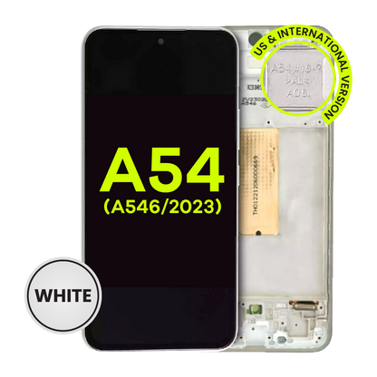 OLED Assembly With Frame For Samsung Galaxy A54 5G (A546 / 2023) (US & International Version) (Service Pack) (White)