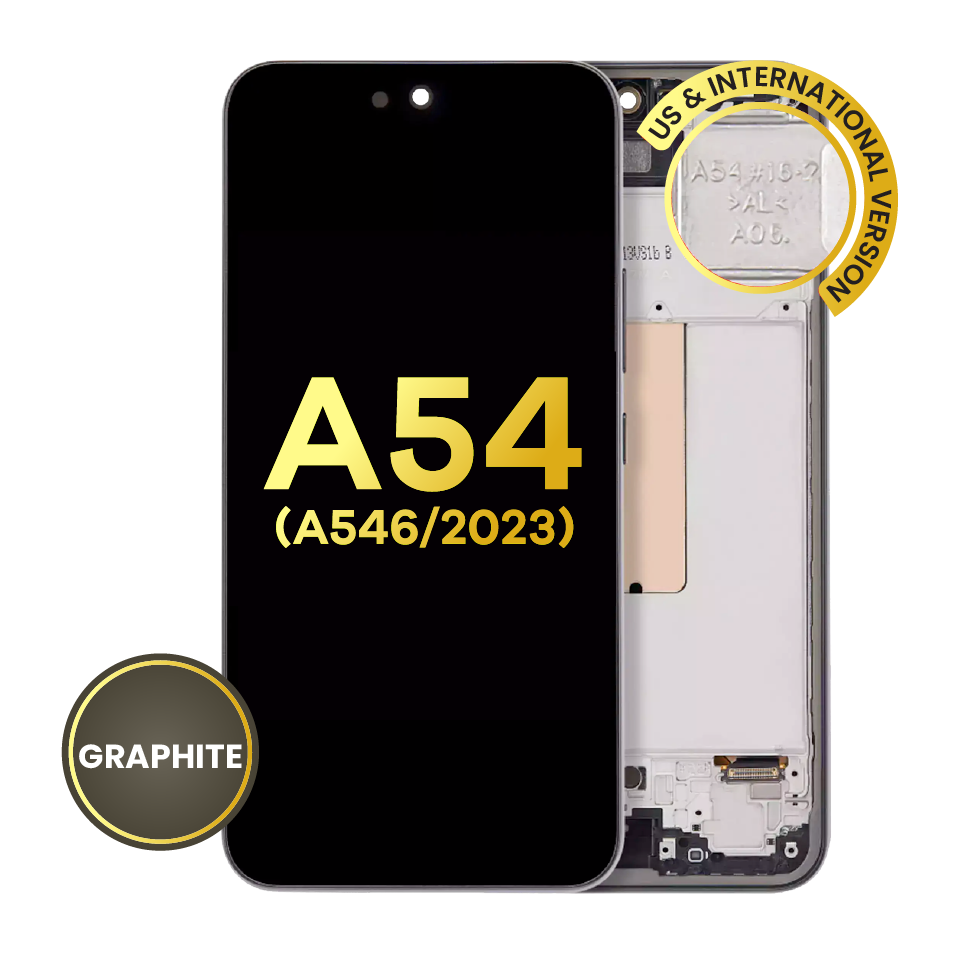 OLED Assembly With Frame For Samsung Galaxy A54 5G (A546 / 2023) (US & International Version) (Refurbished) (Graphite)