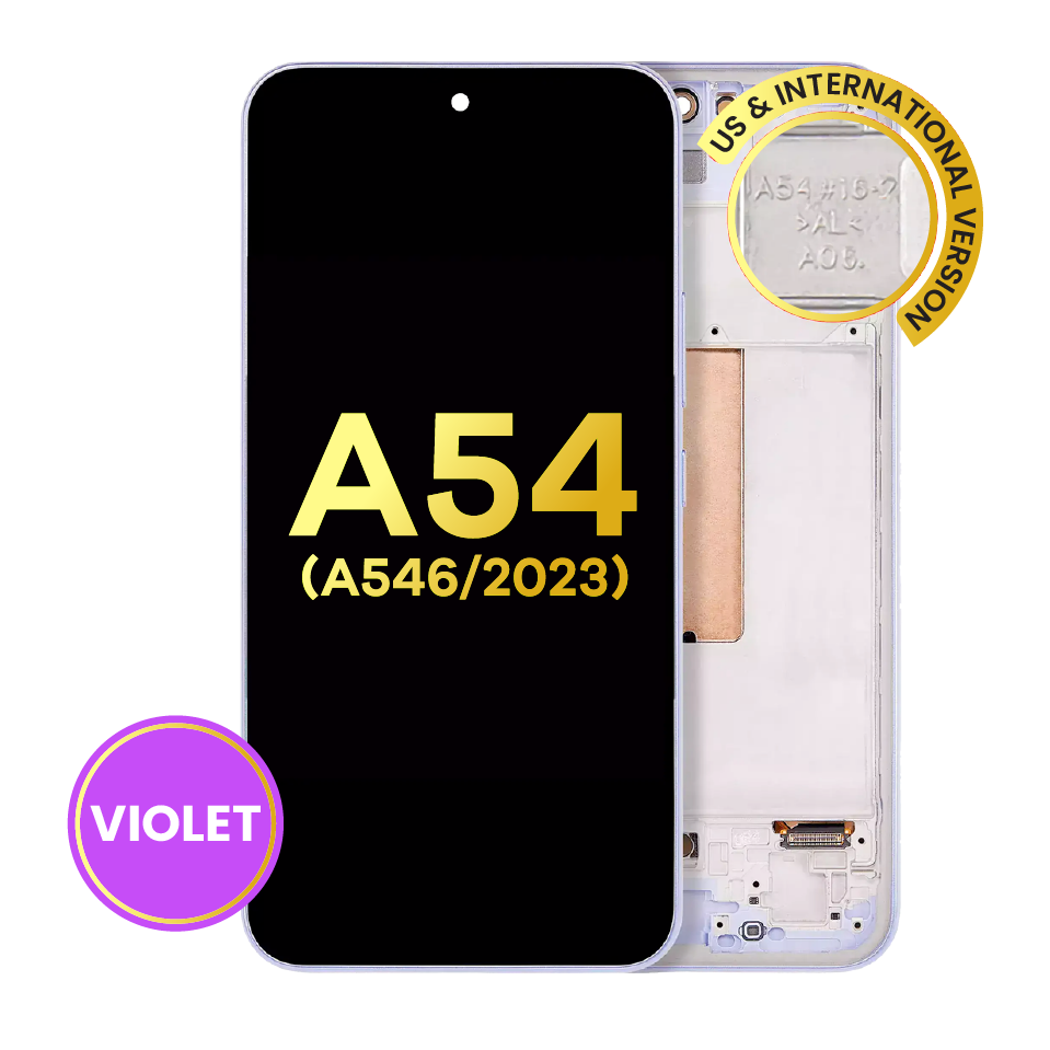 OLED Assembly With Frame Samsung Galaxy A54 5G (A546 / 2023) (US & International Version) (Refurbished) (Lime)