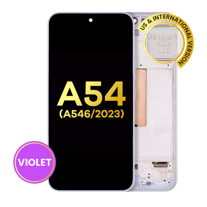 OLED Assembly With Frame Samsung Galaxy A54 5G (A546 / 2023) (US & International Version) (Refurbished) (Lime)