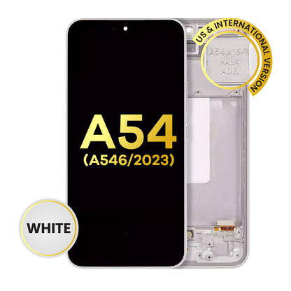 OLED Assembly With Frame For Samsung Galaxy A54 5G (A546 / 2023) (US & International Version) (Refurbished) (White)