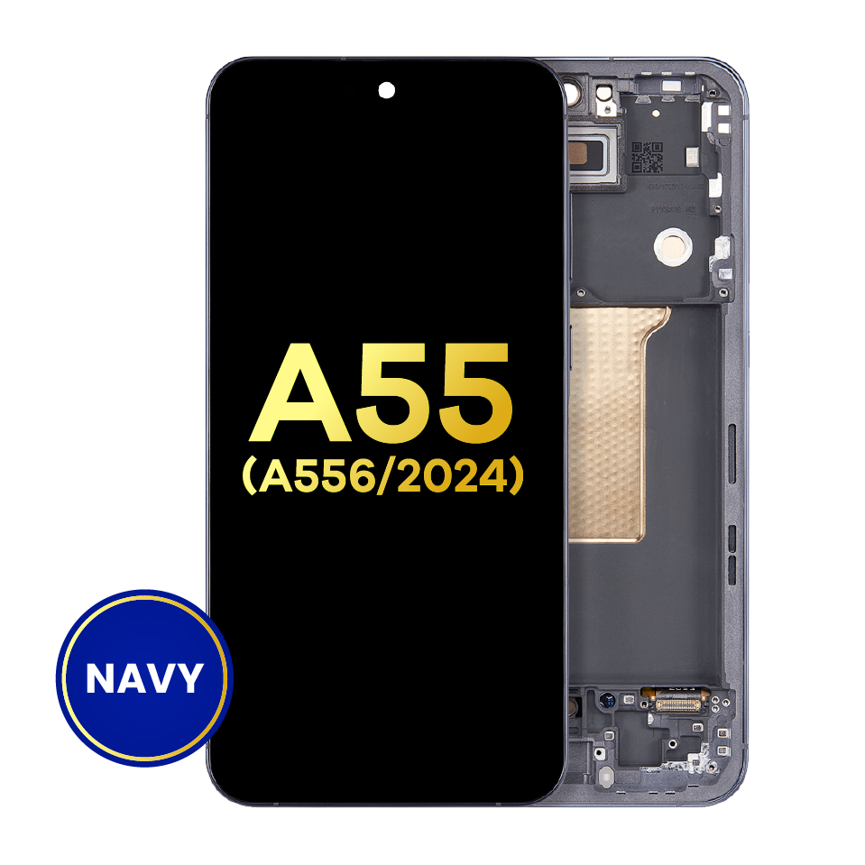 OLED Assembly With Frame For Samsung Galaxy A55 (A556 / 2024) (Refurbished) (Navy)