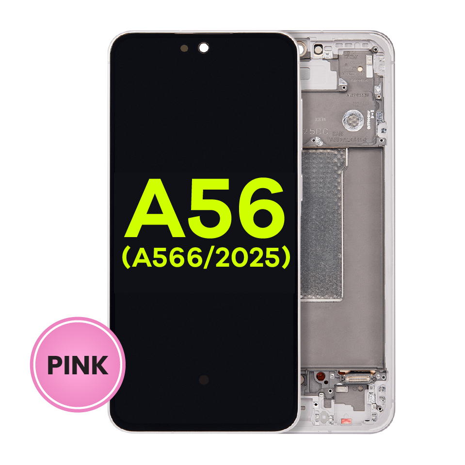 OLED Assembly With Frame For Samsung Galaxy A56 5G (A566 / 2025) (Service Pack) (Pink)