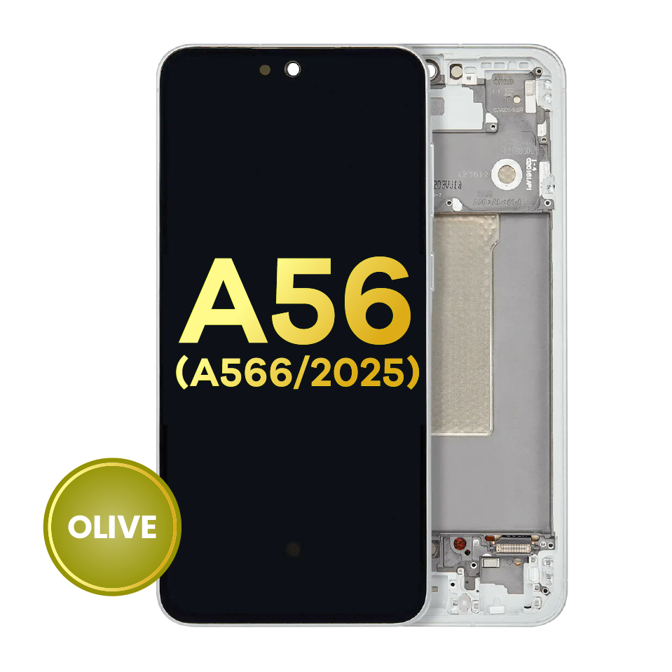 OLED Assembly With Frame For Samsung Galaxy A56 5G (A566 / 2025) (Refurbished) (Olive)