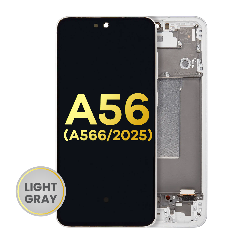 OLED Assembly With Frame For Samsung Galaxy A56 5G (A566 / 2025) (Refurbished) (Lightgray)