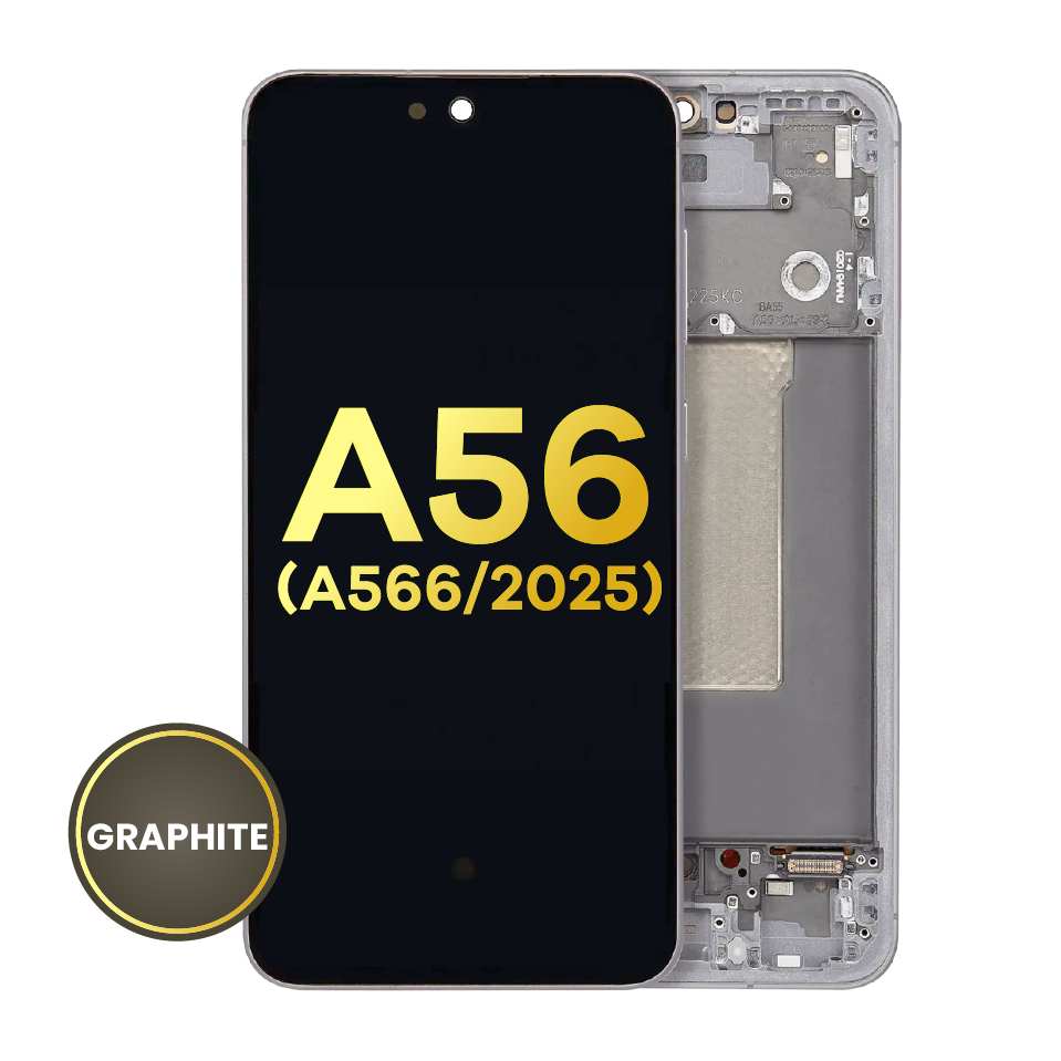 OLED Assembly With Frame For Samsung Galaxy A56 5G (A566 / 2025) (Refurbished) (Graphite)