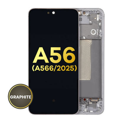 OLED Assembly With Frame For Samsung Galaxy A56 5G (A566 / 2025) (Refurbished) (Graphite)
