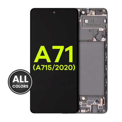 OLED Assembly With Frame For Samsung Galaxy A71 (A715 / 2020) (Service Pack) (All Colors)