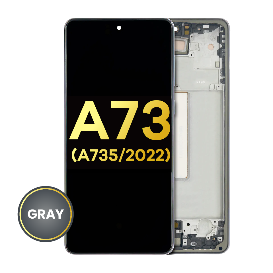 OLED Assembly With Frame For Samsung Galaxy A73 (A735 / 2022) (Refurbished) (Gray)