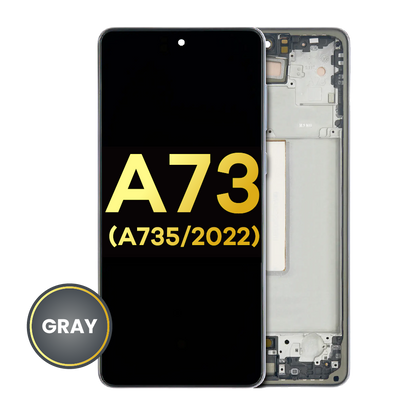 OLED Assembly With Frame For Samsung Galaxy A73 (A735 / 2022) (Refurbished) (Gray)