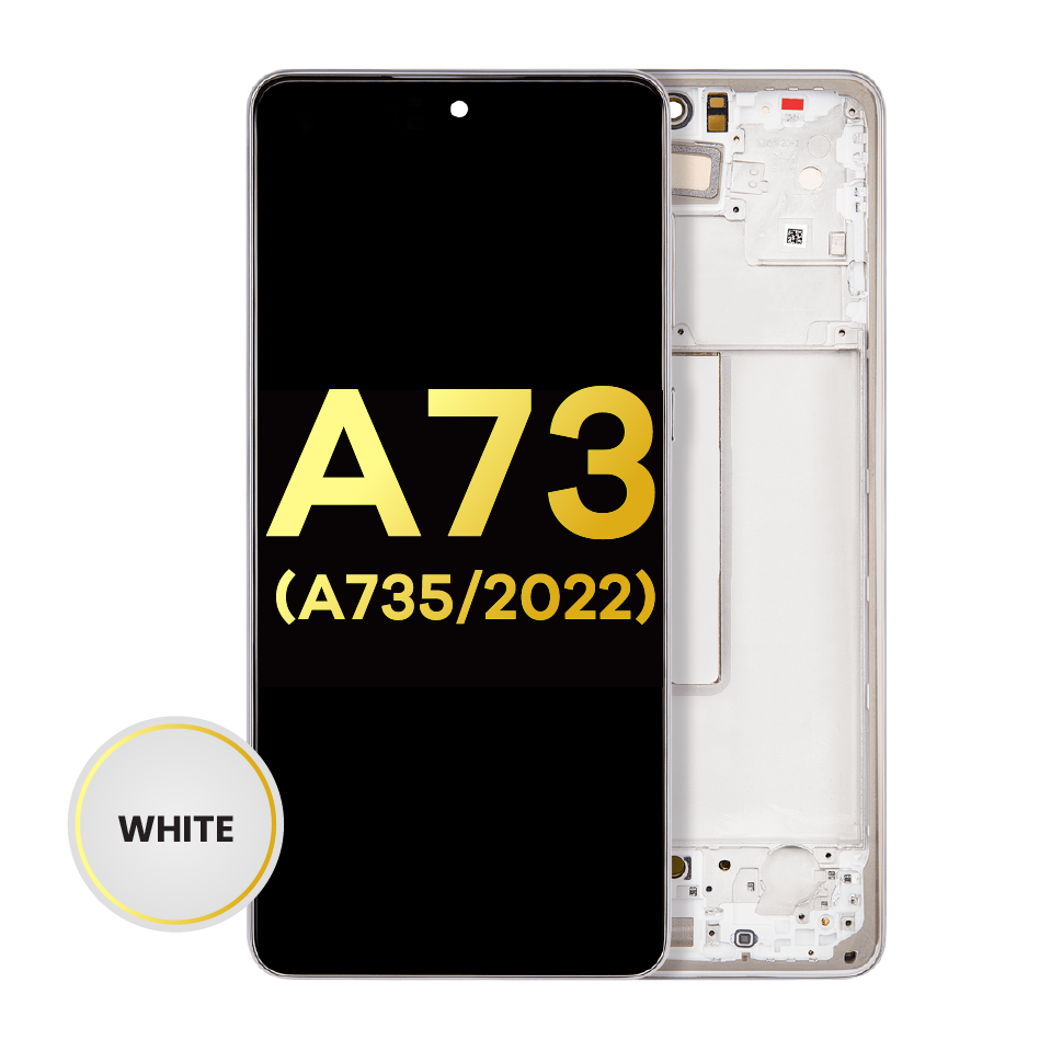 OLED Assembly With Frame For Samsung Galaxy A73 (A735 / 2022) (Refurbished) (White)