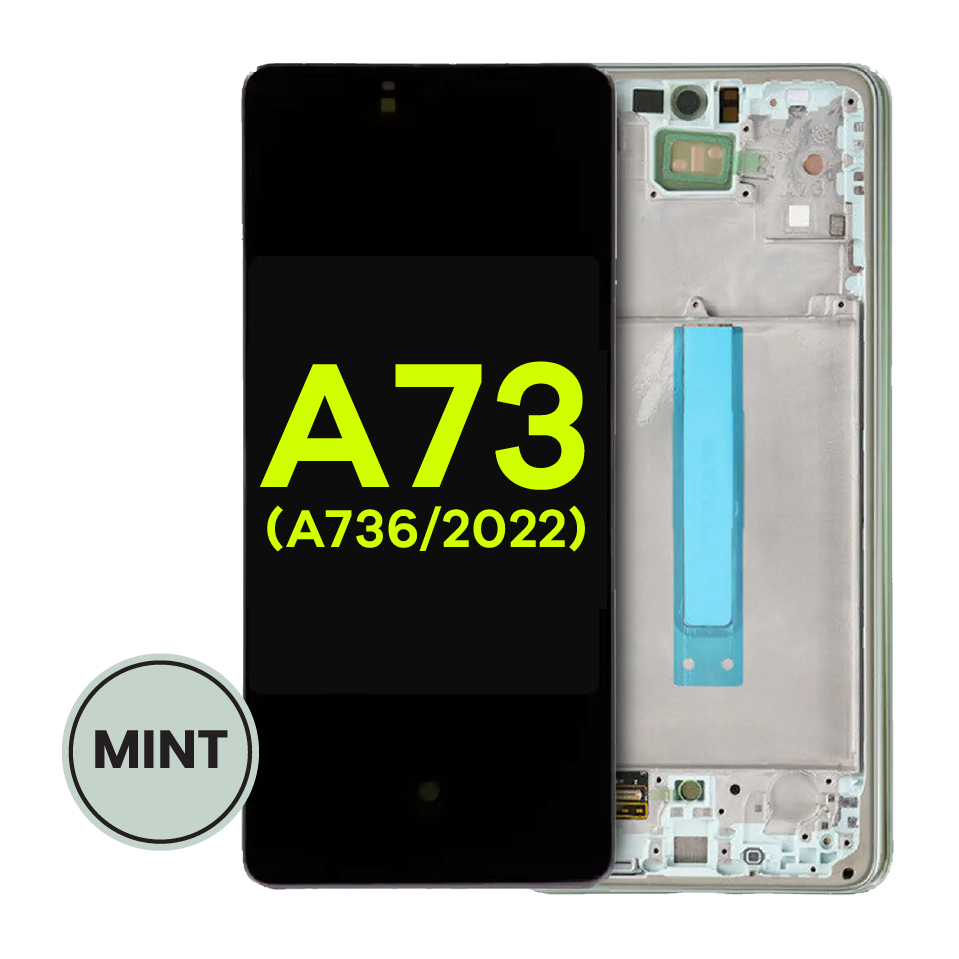 Oled Assembly With Frame For Samsung Galaxy A73 5G (A736 / 2022) (Service Pack) (Mint)