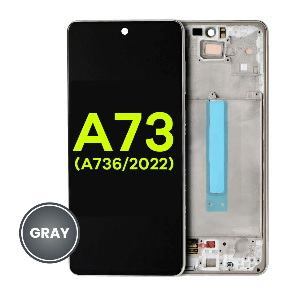 Oled Assembly With Frame For Samsung Galaxy A73 5G (A736 / 2022) (Service Pack) (Gray)