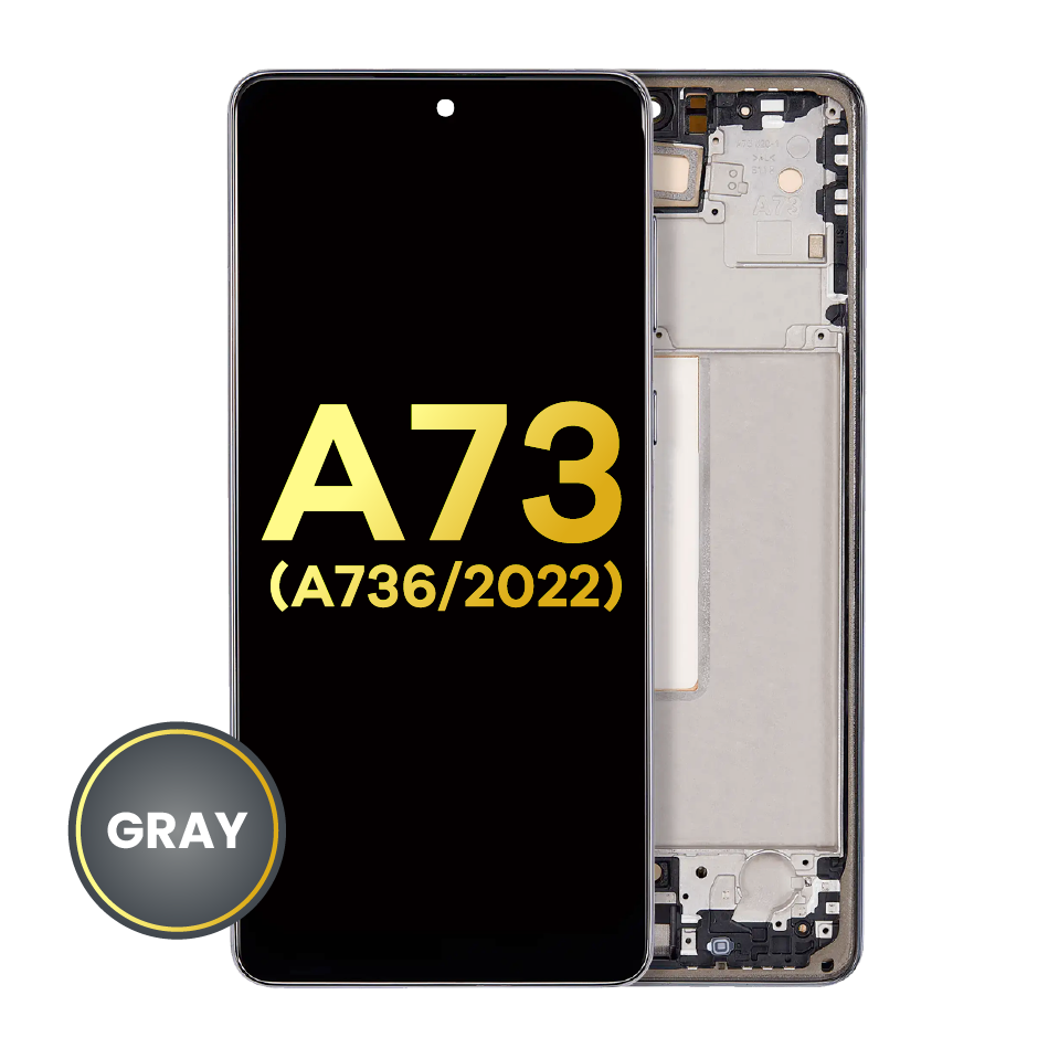 OLED Assembly With Frame For Samsung Galaxy A73 5G (A736 / 2022) (Refurbished) (Gray)