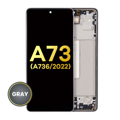 OLED Assembly With Frame For Samsung Galaxy A73 5G (A736 / 2022) (Refurbished) (Gray)