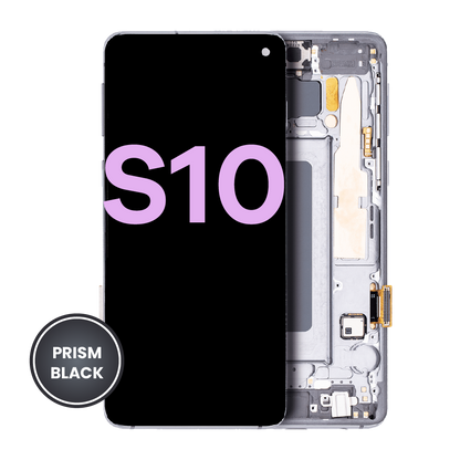OLED Assembly With Frame For Samsung Galaxy S10 (Service Pack) (Prism / Ceramic Black)