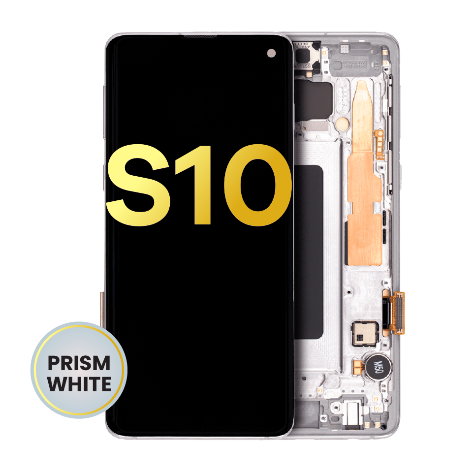 OLED Assembly With Frame For Samsung Galaxy S10 (Refurbished) (Prism White)