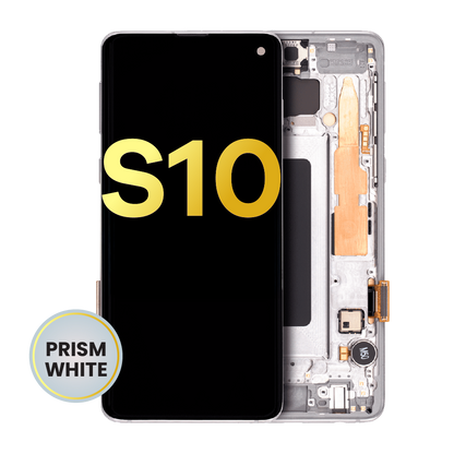 OLED Assembly With Frame For Samsung Galaxy S10 (Refurbished) (Prism White)