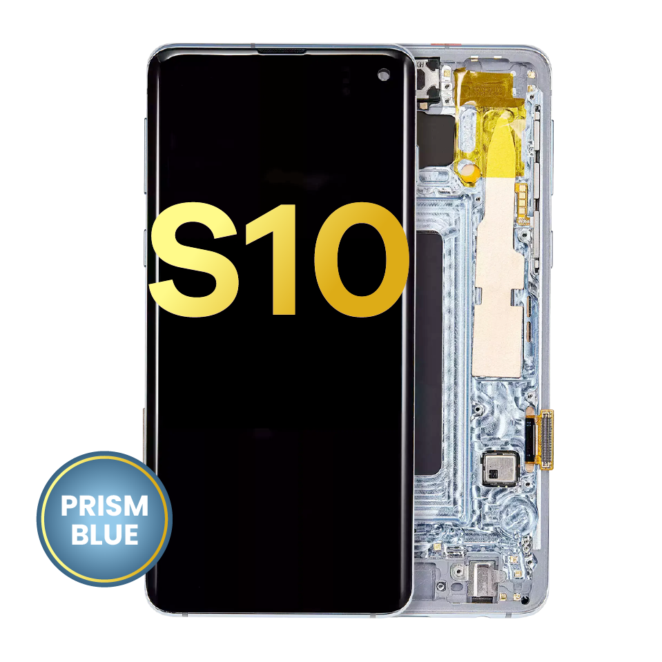 OLED Assembly With Frame For Samsung Galaxy S10 (Refurbished) (Prism Blue)