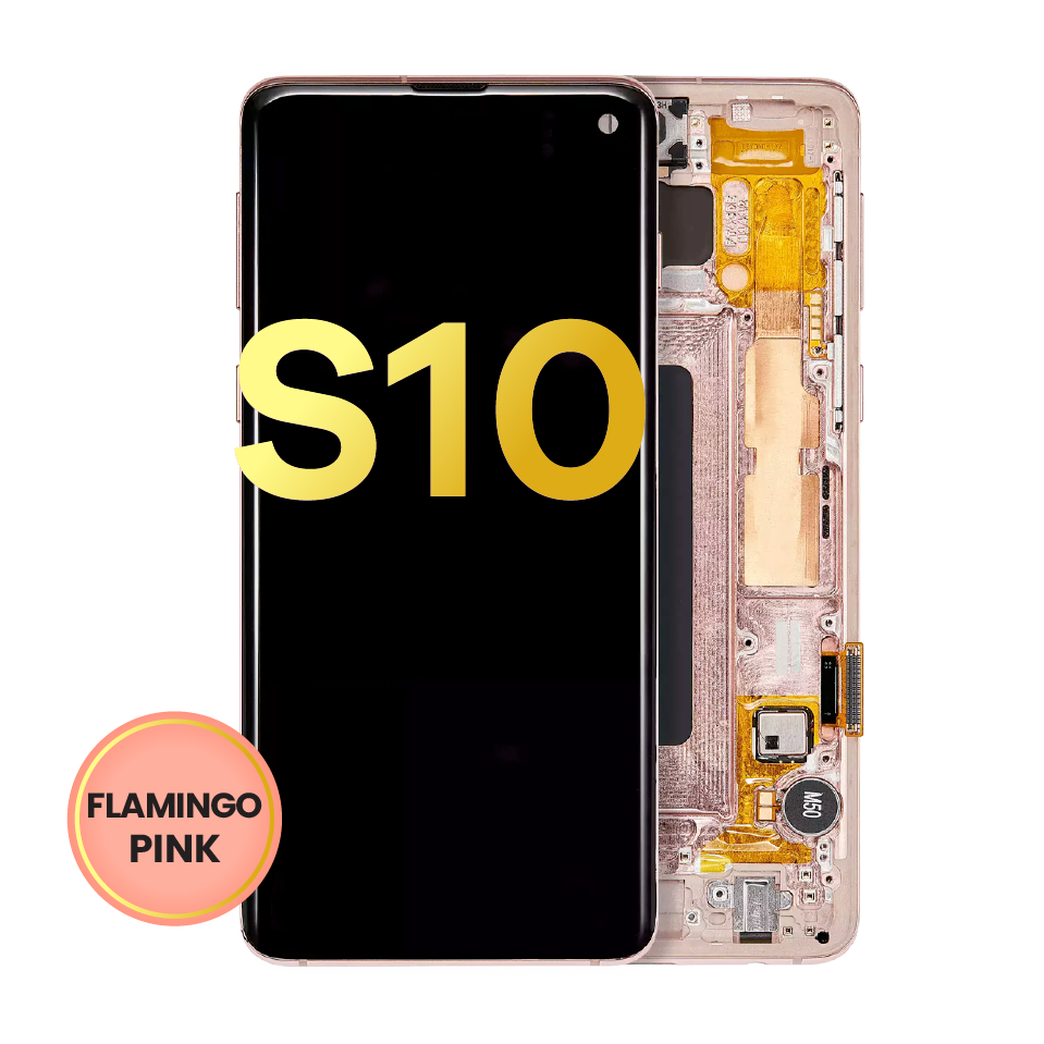 OLED Assembly With Frame For Samsung Galaxy S10 (Refurbished) (Flamingo Pink)