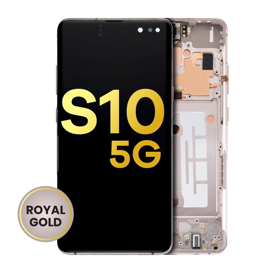 OLED Assembly With Frame For Samsung Galaxy S10 5G (Refurbished) (Royal Gold)
