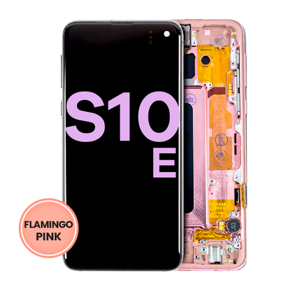 OLED Assembly With Frame For Samsung Galaxy S10E (Service Pack) (Flamingo Pink)