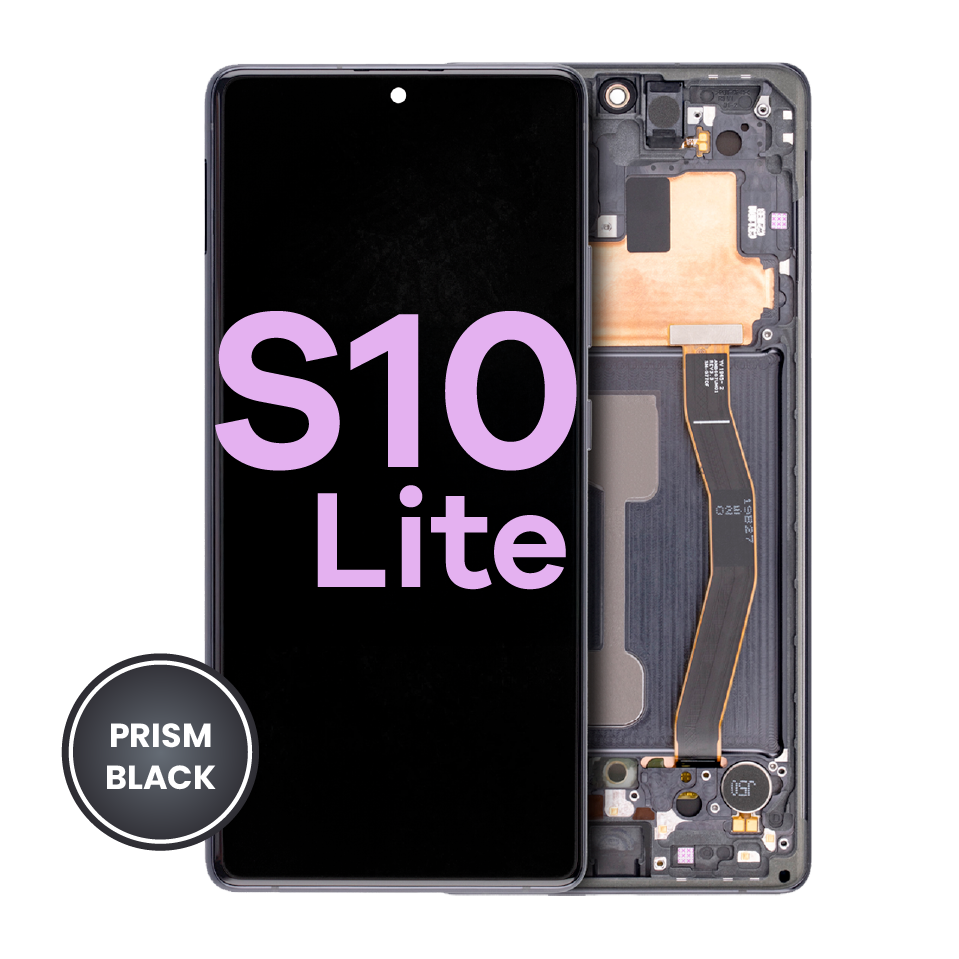 OLED Assembly With Frame For Samsung Galaxy S10 Lite (Service Pack) (Prism Black)