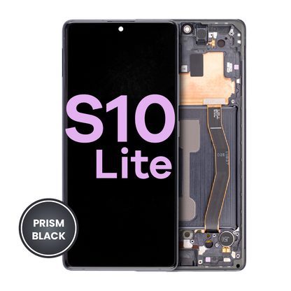 OLED Assembly With Frame For Samsung Galaxy S10 Lite (Service Pack) (Prism Black)
