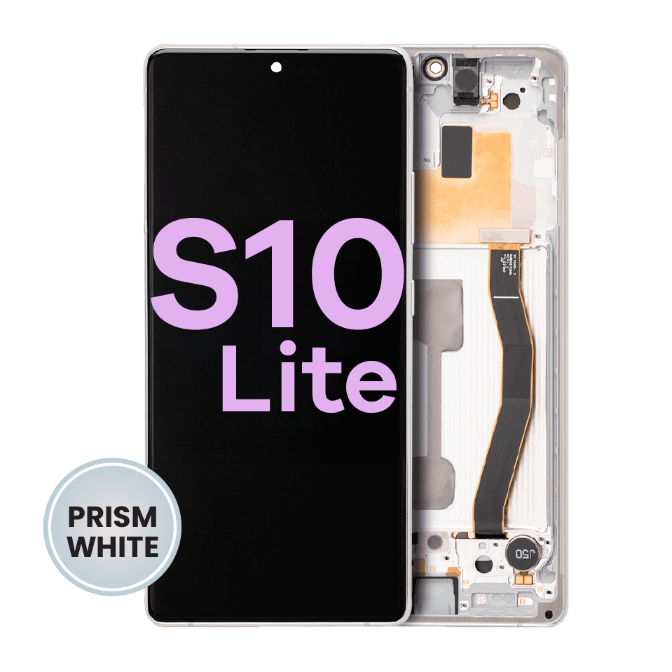 OLED Assembly With Frame For Samsung Galaxy S10 Lite (Service Pack) (Prism White)
