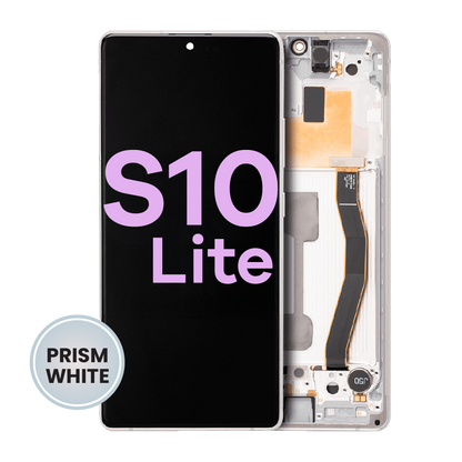 OLED Assembly With Frame For Samsung Galaxy S10 Lite (Service Pack) (Prism White)