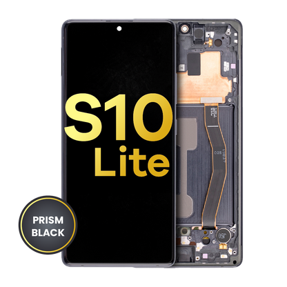 OLED Assembly With Frame For Samsung Galaxy S10 Lite (Refurbished) (Prism Black)