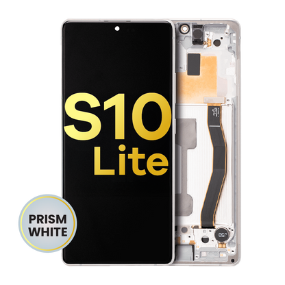 OLED Assembly With Frame For Samsung Galaxy S10 Lite (Refurbished) (Prism White)