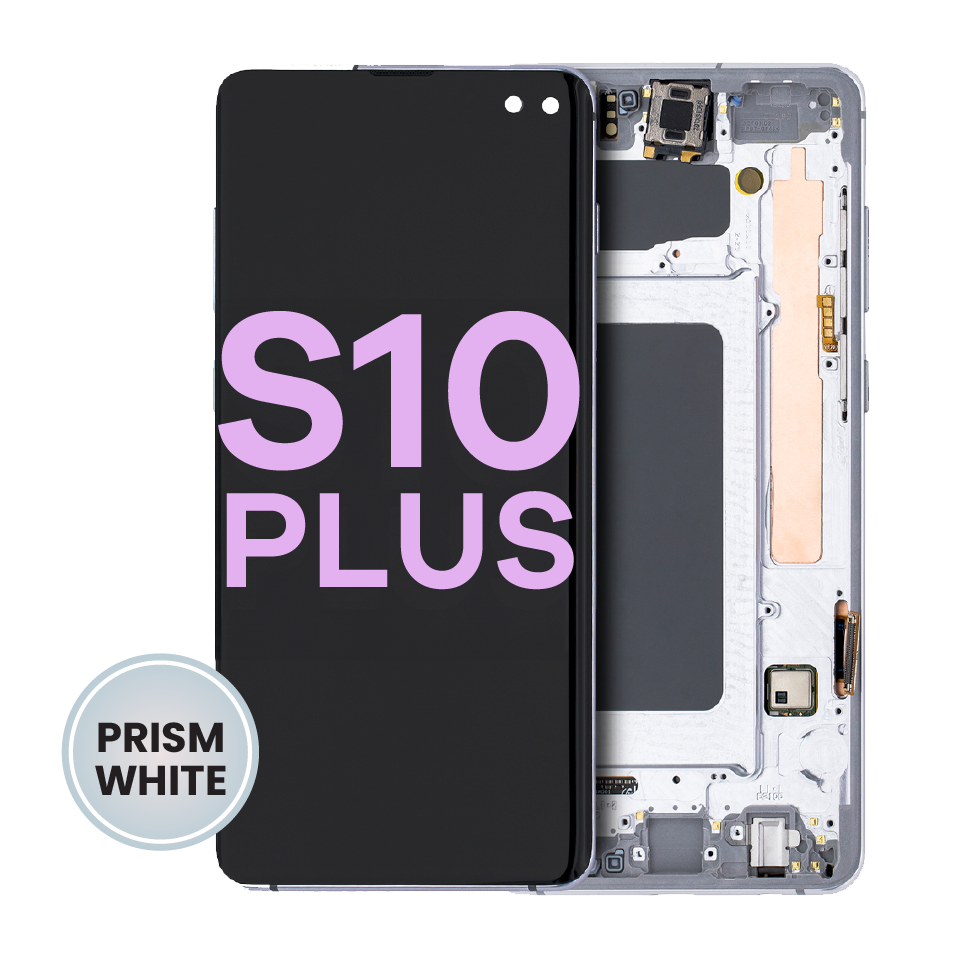OLED Assembly With Frame For Samsung Galaxy S10 Plus (Service Pack) (Prism White)